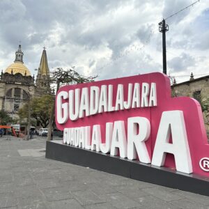 Featured stop on our Guadalajara tour — the iconic Guadalajara city sign, a highlight for travelers booking a tour in Guadalajara.