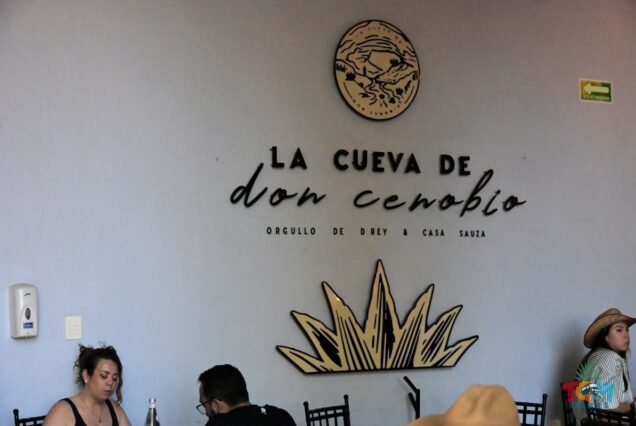 Dining area inside Casa Sauza restaurant in Tequila, Jalisco, often visited during Tequila Express Train and tequila train tours.