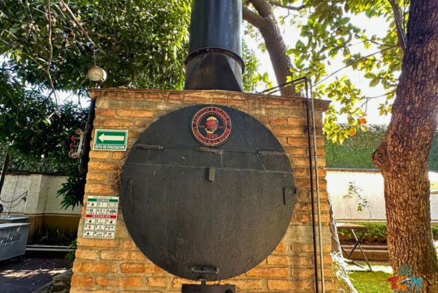 Orendain Tequila Distillery Tour featuring a traditional tequila oven at the Orendain distillery in Jalisco